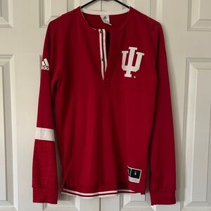 Adidas Crimson Long Sleeve Shirt with IU Emblem